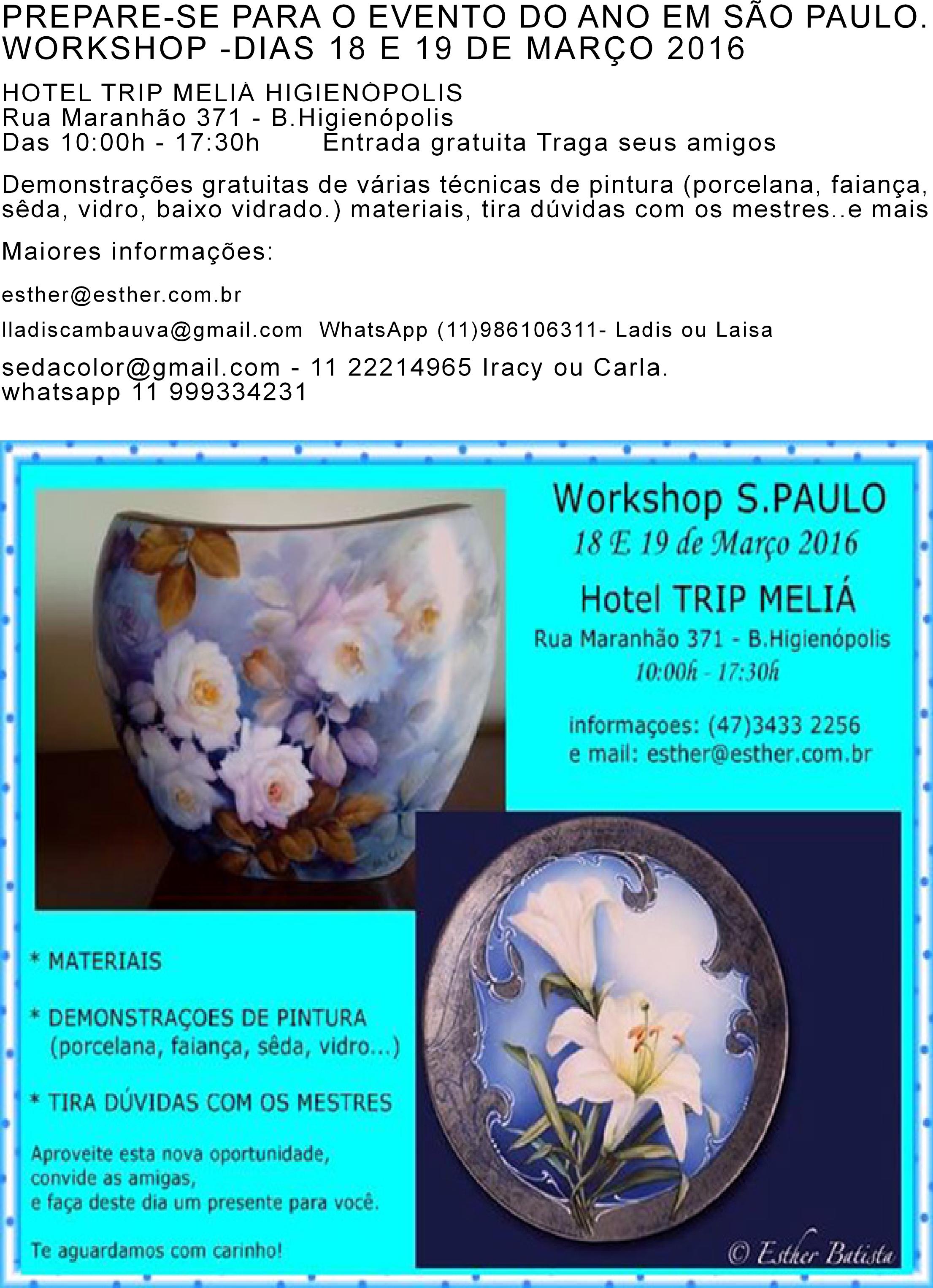 Workshop 18 e 19 de março de 2016
